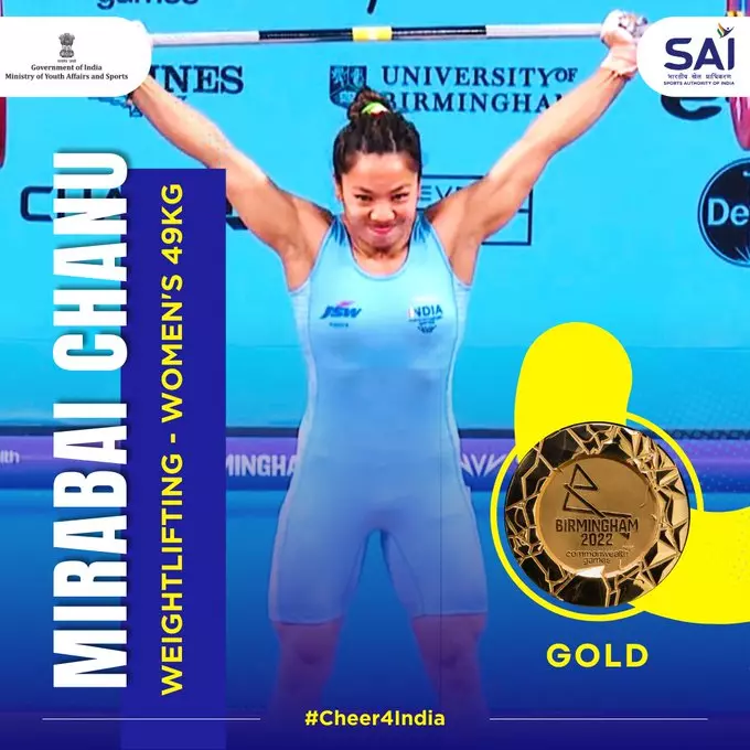 Mirabai Chanu - GOLD (Weightlifting, Women’s 49kg class)