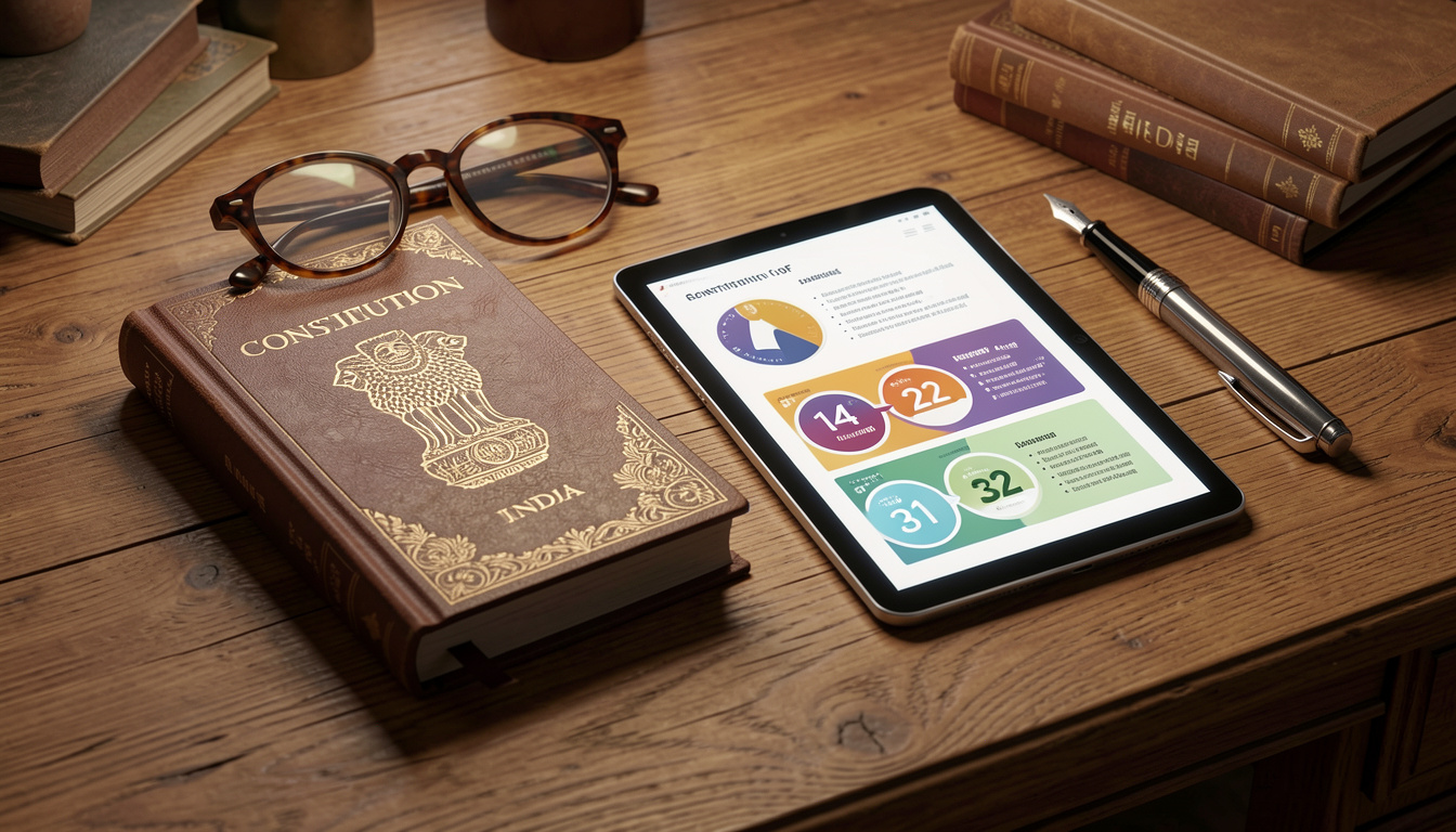 भारतीय संविधान के महत्वपूर्ण अनुच्छेद चार्ट